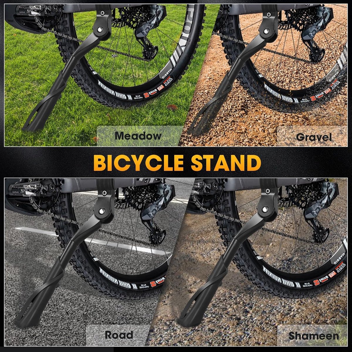 Fietsstandaard Verstelbaar 24-28 Inch voor Mountainbike en Trekkingfiets