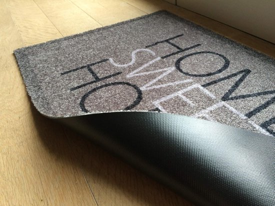 Aoxisicoo vuilvangmat 80x120cm, superdun binnenvoetmat, zuigend antislip tapijt, duurzame deurmat, voor entree, keuken, terras, huisdeur, bruin