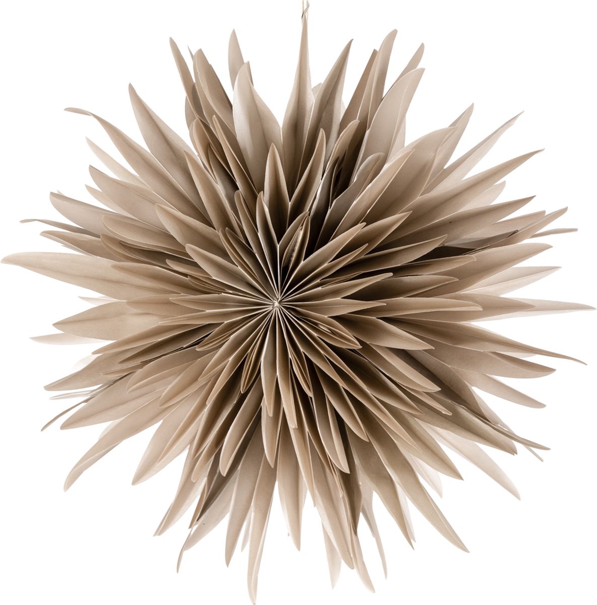 Kerstster snow 40cm taupe met pendel