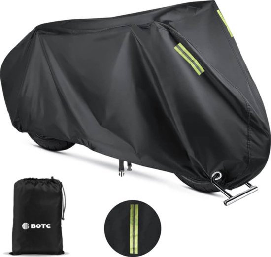 BOTC Scooterhoes / Motorhoes – waterdichte – Oxford XXL motorhoes – anti-stof/uv – met reflecterende strip – 245 * 105 * 125 CM – Incl. Opbergzak