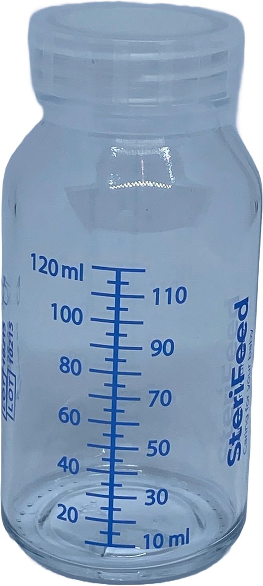 Sterifeed Moedermelk Bewaarflessen - glas - 120 ml - set van 10 stuks van Sterifeed — afbeelding 2
