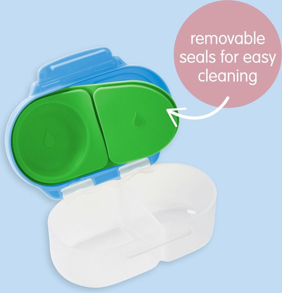 b.box Boîte à collations | Mini boîte bento avec 2 compartiments étanches | Idéal pour les tout-petits, déjeuners et Snacks pour les Enfants | Pour un fruit Heel | Sans BPA