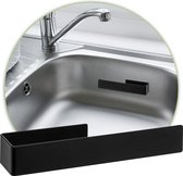 XIVADA Vaatdoekhouder Gootsteen - Zwart - Zelfklevend - Rvs - Gootsteen Organizer