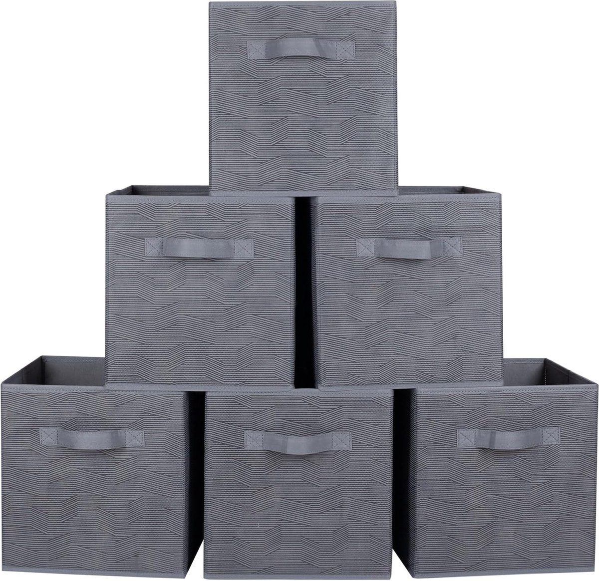 Goodivery ® Opvouwbare Opslagdozen Set van 6 met Stijlvolle Zwart-Witte Strepen voor Thuis en Kantoor