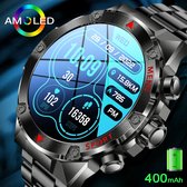 Bol.com Slimme Horloge voor Mannen – 466x466 HD Scherm Bluetooth Waterdicht Gezondheidsarmband met Zaklamp Buitensport Smartwatc... aanbieding