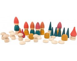 Grapat - Nins Tomten - Houten speelfiguren - 42 onderdelen