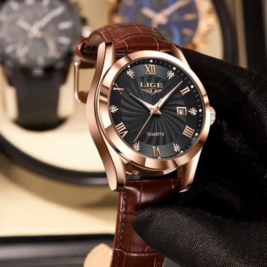 LIGE Horloges Heren Militair Sport Chronograaf Analoge Kwarts Horloges Heren Waterdicht Zakelijk