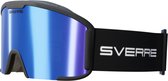 Sverre Sports skibril met blauwe verwisselbare lens + GRATIS slecht weer lens - Anti-condens - Voor heren en dames - Inclusief harde beschermcase - 100% UV bescherming