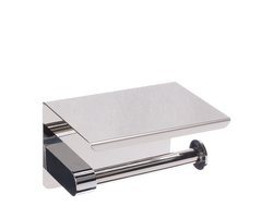 Sanics® WC Rolhouder Zilver – Toiletrolhouder zonder Boren – WC Papier Houder Met Plankje - Zelfklevend - RVS