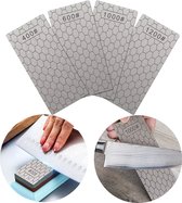 4 Stuks Diamanten slijpsteen - Slijpsteen - Compacte Messenslijper - Messenslijper - Korrel 400/600/1000/1200 - LOUZIR