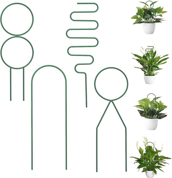 SusTee Hygrometer voor planten, vochtmeter, zonder batterijen, bodemvochtigheidssensor voor binnenpotten, vochtmeter voor planten, vetplanten en bonsai, 5 stuks, maat S