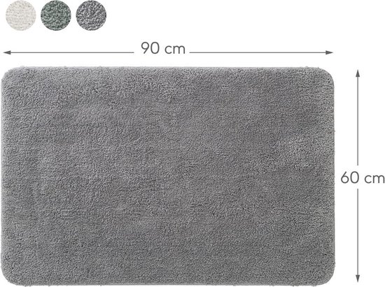 Sealskin Cosima - Badmat 60x90 cm - 100% Polyester recyclé - Grijs