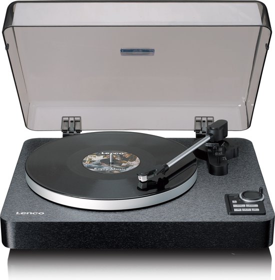 Lenco Platenspeler - Volledig automatische Platenspeler - Bluetooth en Voorversterker - LBTA-165BK - Zwart