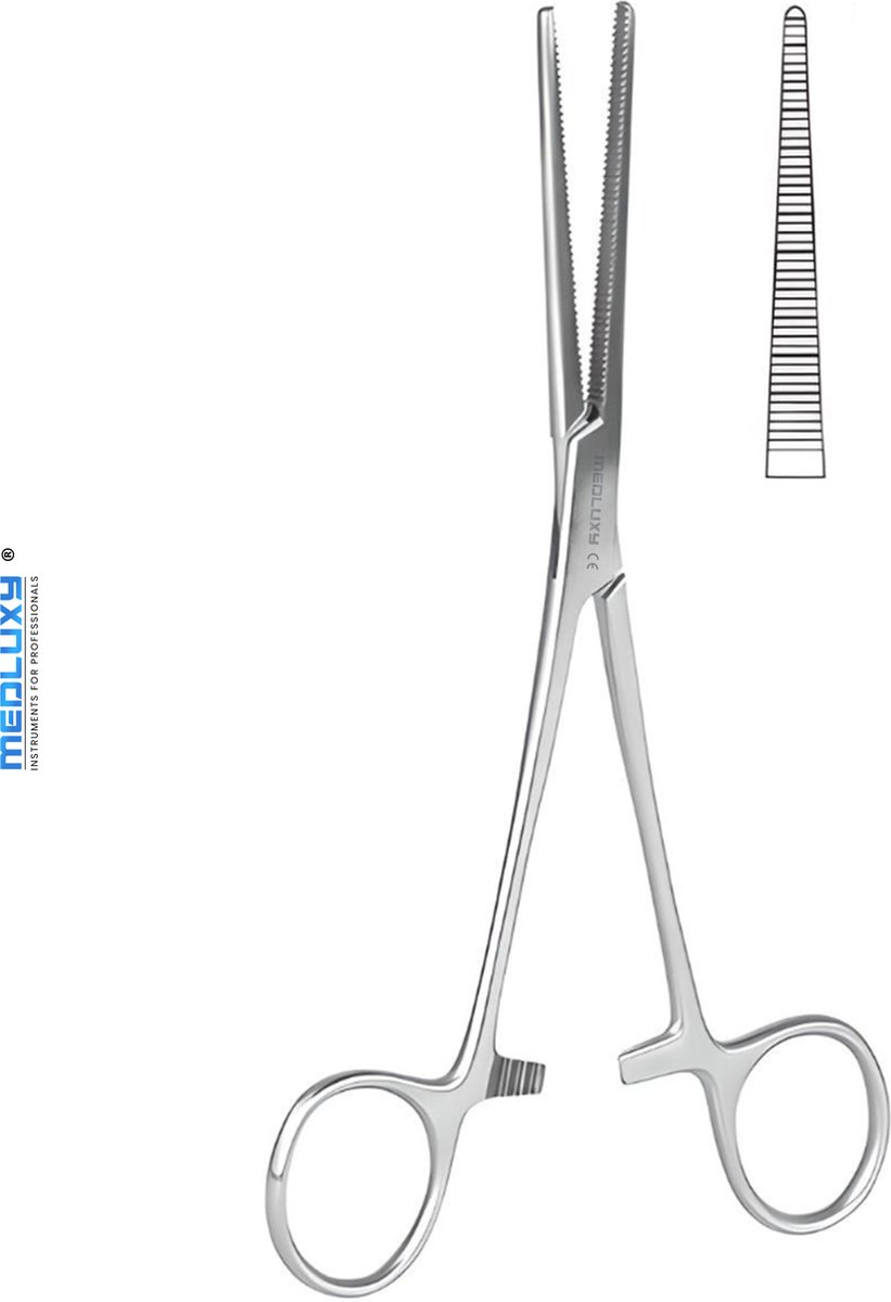 Goedkoopste Medluxy - Arterieklem naar Pean - Recht - 15 cm (EHBO, Klemschaar, Hemostatic Artery Forceps, Verpleegkunde, Medische Schaar