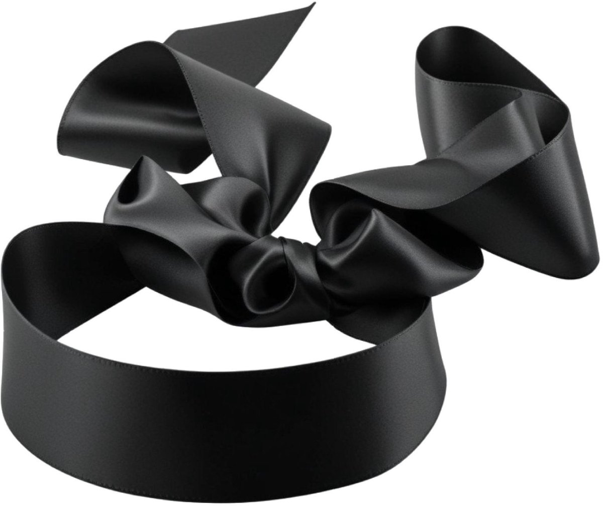 Blinddoek satijn - Sjaaltje - Zwart