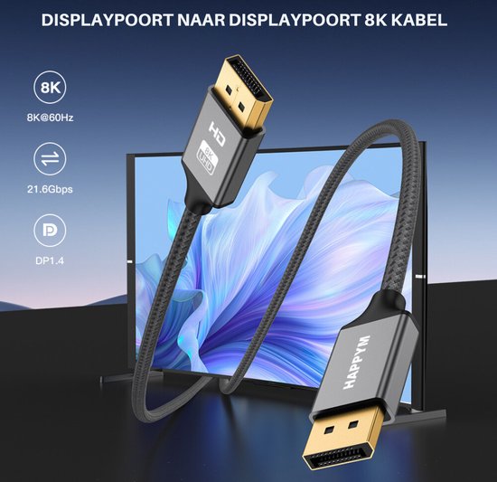 Choetech 8K DisplayPort - DisplayPort kabel