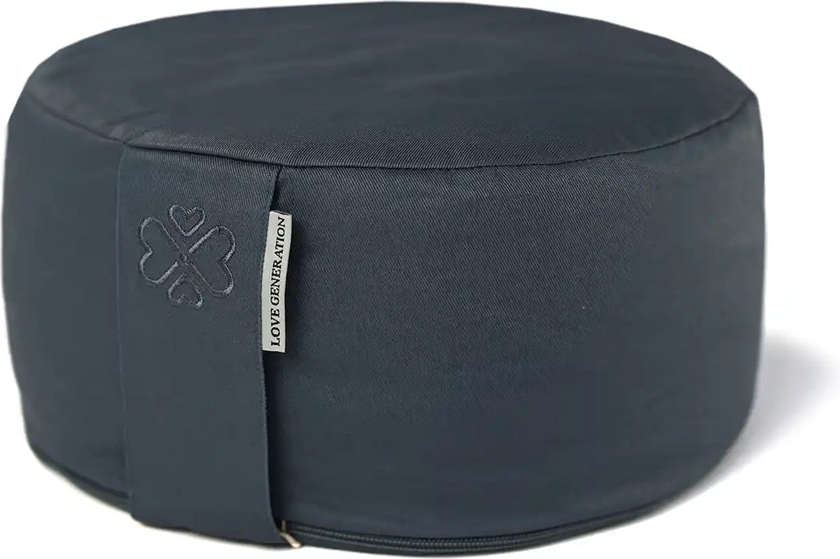 Bol.com Love Generation - Meditatiekussen - Rond - Donker Blauw aanbieding
