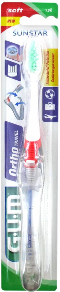 Goedkoopste GUM Orthodontische Reisborstel 125 (Kleur Rood