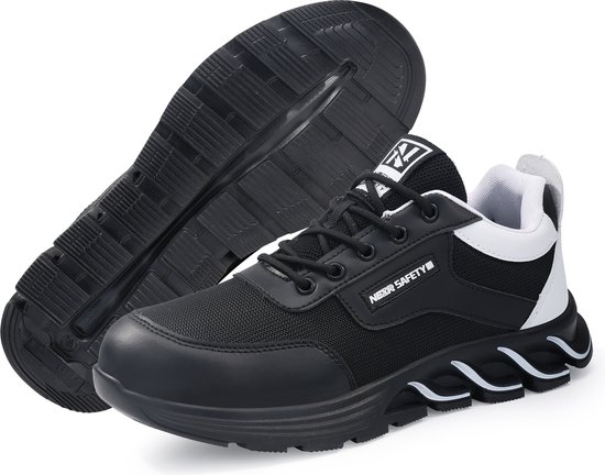 Chaussures de travail de Safety Nezr® pour femmes et hommes - Chaussures de sécurité - Imperméables/légères/élégantes/mode - Classe de sécurité S1P - Taille 38