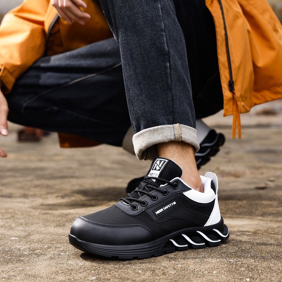 Chaussures de travail de Safety Nezr® pour femmes et hommes - Chaussures de sécurité - Imperméables/légères/élégantes/mode - Classe de sécurité S1P - Taille 38