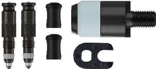 SCHWALBE Clik valve sv-scv ombouwkit per 2 stuks met pompkop adapter