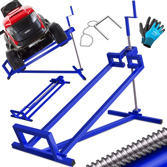 MASKO® Zitmaaierkrik 400kg Lift voor Zitmaaier - Zitmaaierlift Krik Systeem - Blauw van MASKO® — afbeelding 4