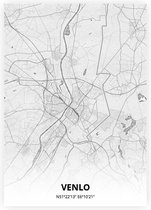 Venlo plattegrond - A3 poster - Tekening stijl