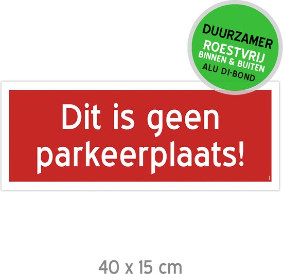 Uitrit niet parkeren bord - Sign Again - 30 cm