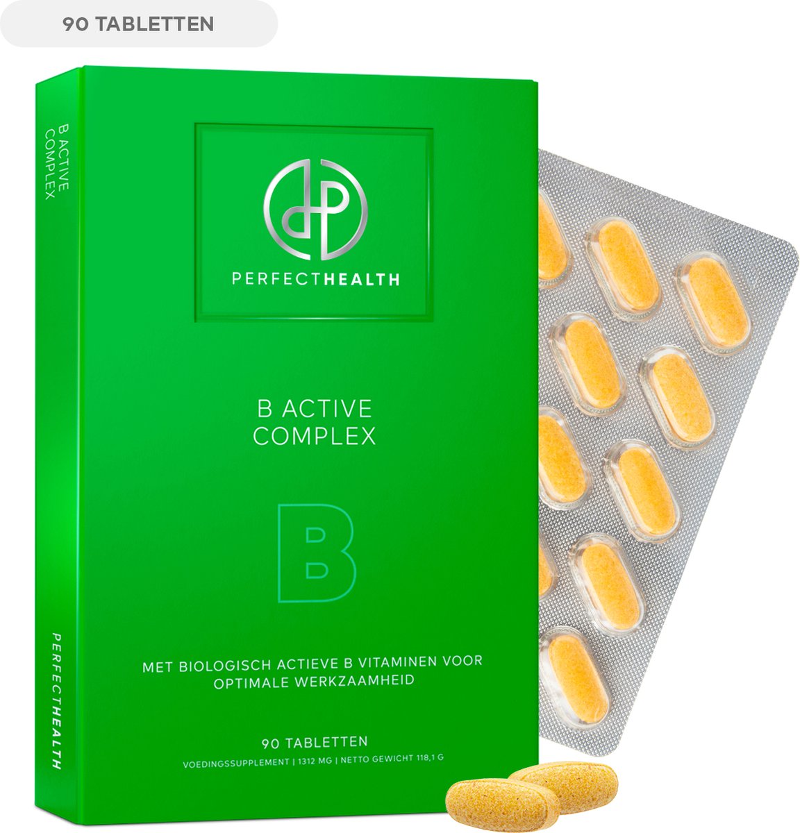Goedkoopste Perfect Health - Vitamine B Complex Bio - Goed voor Immuunsysteem, Energie, Geheugen en Zenuwstelsel - 90 Biotine Tabletten - B1, B6, B12 - Vegan