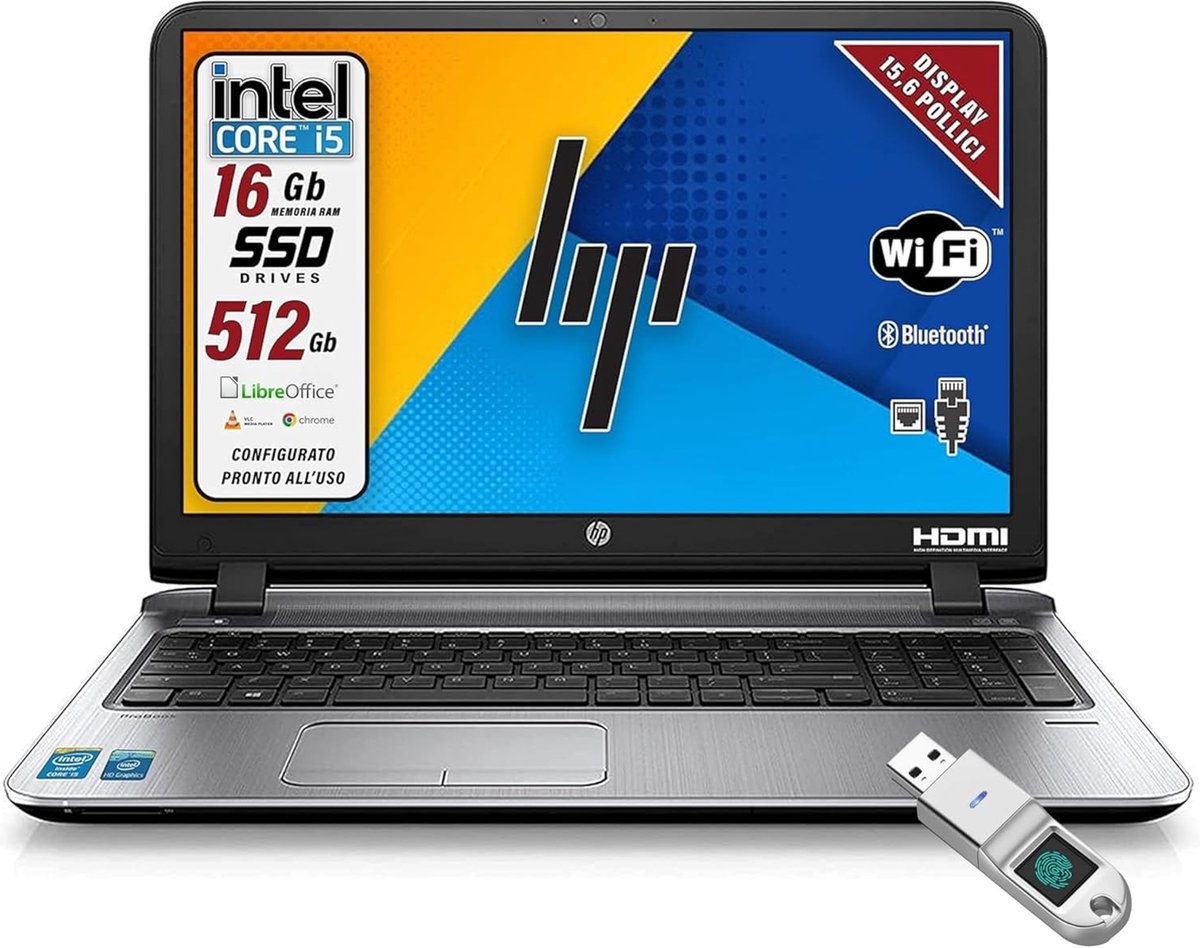 HP Probook 450 G3 - Intel i5-6th Gen - 16GB RAM - 512GB SSD - 15.6