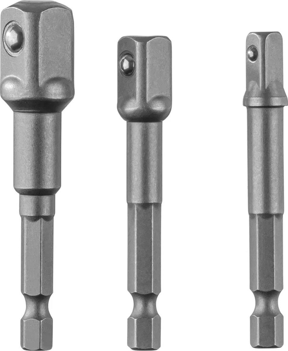 Set De 3 Adaptateurs Carrés Parkside – Pour Douilles Et Embouts, Multiusage
