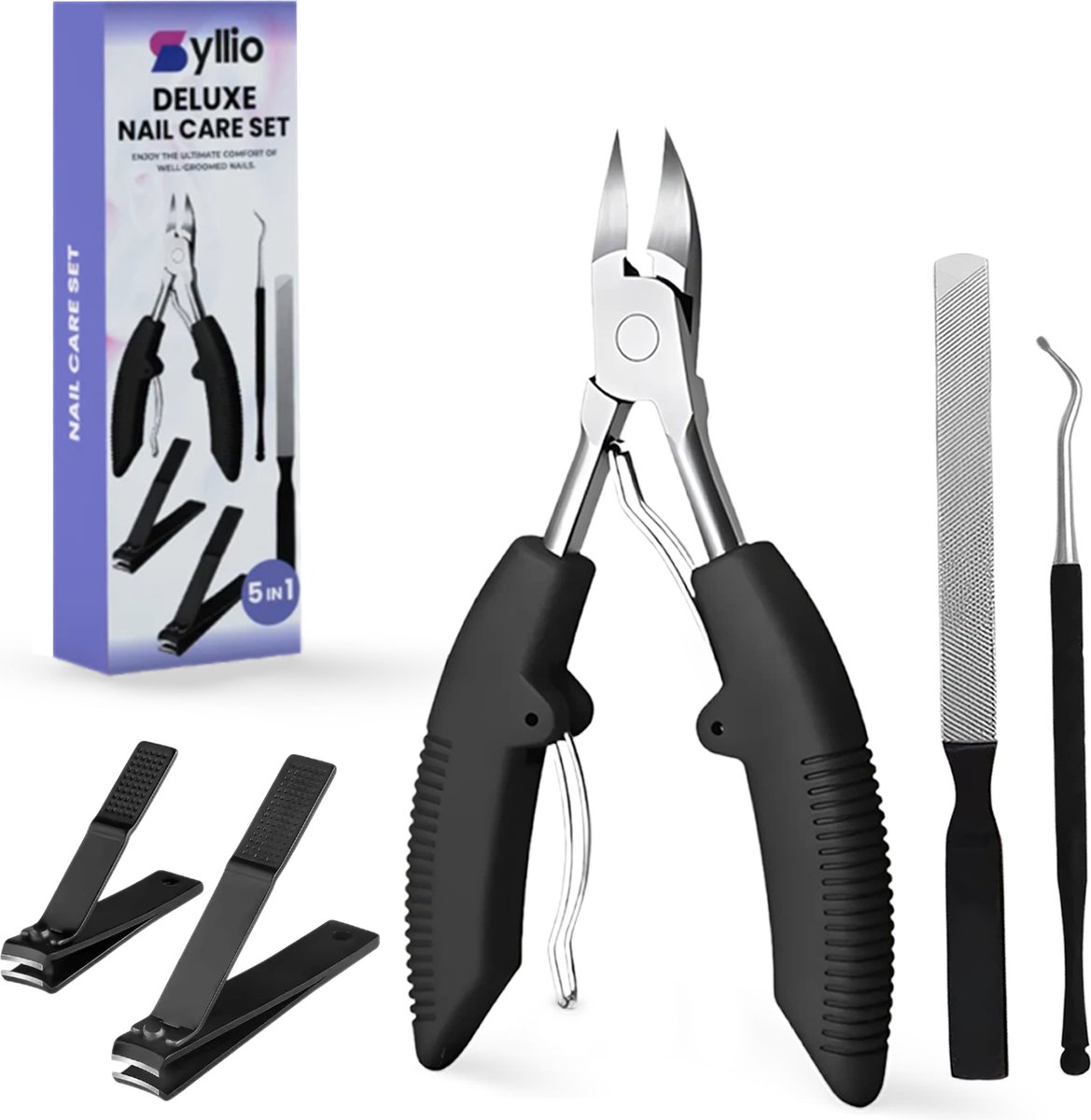 Goedkoopste Syllio Professionele Nagelknipper Set – Nagelknipper – Nageltang – Nagelvijl – Nagelschaar – Manicure Set – Pedicure