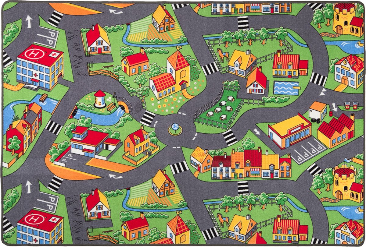 Speelkleed Village - speeltapijt villagefun - 140x200cm - antislip — afbeelding 2