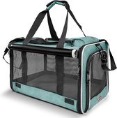 BOTC Sac de Animaux - 43 x 25 x 27 cm - Jusqu'à 8 kg - Sac de Transports pour Chats - Sac de Voyage pour Chat - Zwart