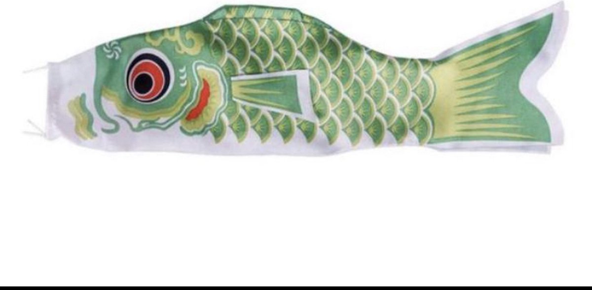 Hot Kleurrijke Japanse Stijl Groen Windzak Vis
