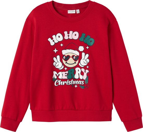 NAME IT NKFVISMAS LS NREG SWEAT BRU Meisjes Trui - Maat 122/128