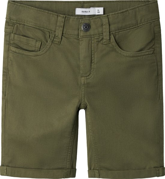 Name It kids jongens short SILAS Deep Lichen Green Slim Fit