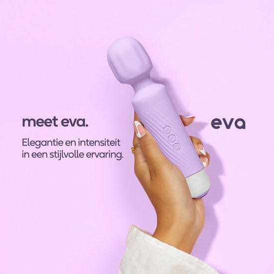 Eva® Personal Massager - Magic Wand - Vibrator voor Vrouwen - Krachtige Clitoris Stimulator - 75% Intensere Stimulatie - 20 Standen - Fluisterstil - Sex Toys voor Vrouwen - Seksspeeltjes - Cadeau voor Vrouw - Sensuele Audio - Lavender Purple