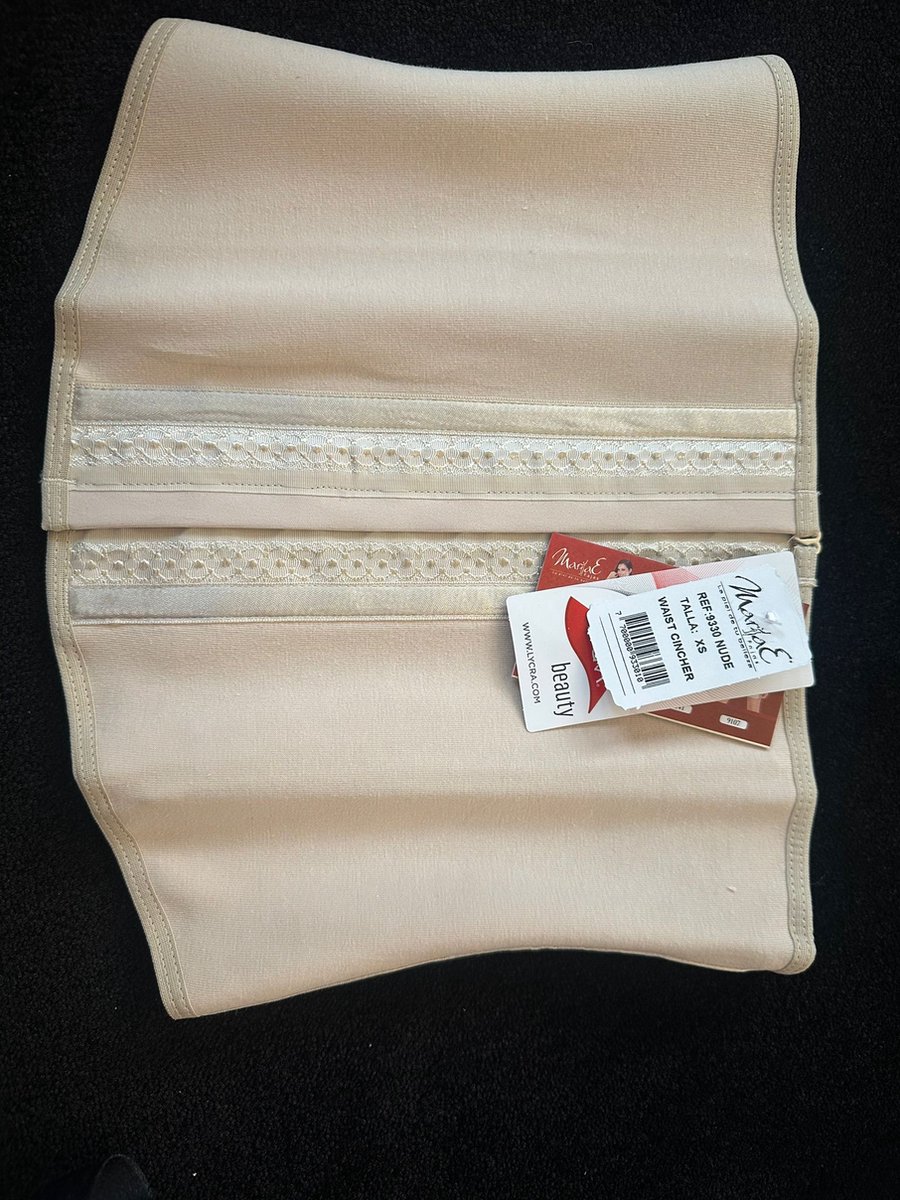 Goedkoopste Waisttrainer - Waist Cincher - Korset - Maat XL - Kleur Beige / Nude - LYCRA - Ondergoed - Latex - Slank - MariaE - Slimwear - Afvallen