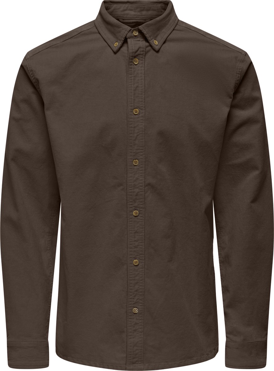 Only & Sons Michael 18w Reg Cord Stretch - Heren Sweater - Demitasse