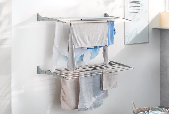 Foxydry Fold 82 cm wasdroogrek wandmontage clicksysteem - 82 x 50 x 10 cm