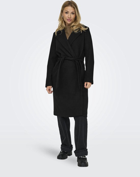 Only Jas Onlalvilda Life Wrap Coat Otw Noos 15314362 Black/solid Dames Maat - M
