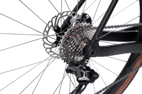 Rinos Sandman 4 Gravel Bike - carbonframe, GRX400 20 versnellingen, hydraulische schijfremmen, lichtgewicht, allround fiets voor elk terrein, Zwart Groen 56 van Rinos — afbeelding 4