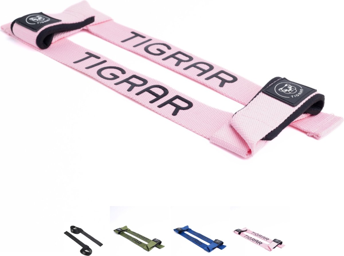 Tigrar Lifting Straps - Weightlifting - Crossfit - Fitness - Roze - Nylon