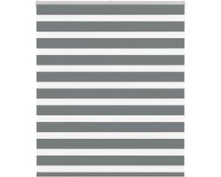 vidaXL - Zebra - rolgordijn - 125x150 - cm - stofbreedte - 120,9 - cm - donkergrijs