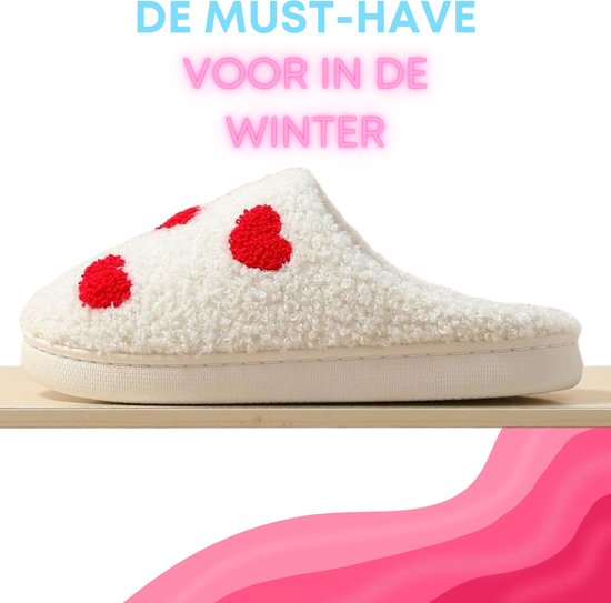 Twenty4seven® Hartjes Pantoufles femmes Femme - Pantoufles - Chaussures de Maison Wit - Taille 39/40