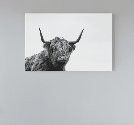 Peinture sur toile - Bovins des Highlands - Art murale - 150x100x2 cm