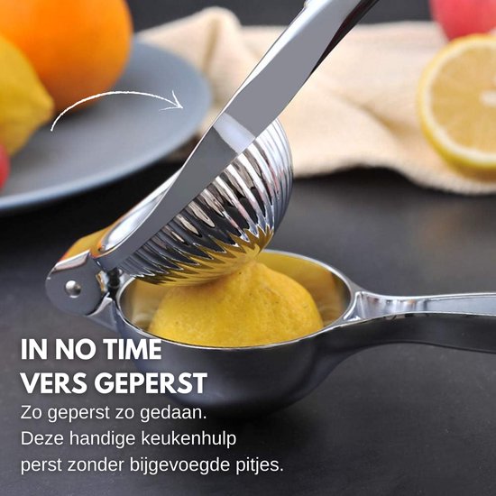 House of Husk Citruspers - RVS Citroenpers - Limoenpers - Sinaasappel juicer - Handmatige Fruitpers van Merkloos — afbeelding 2