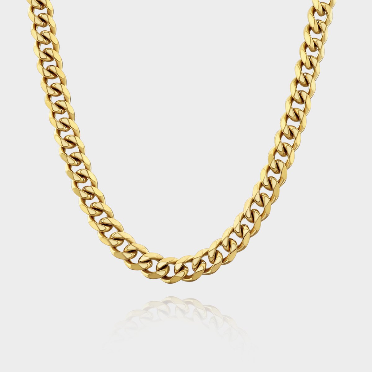 Cuban Ketting 9 mm - Gouden Schakelketting - 60 cm lang - Ketting Heren - Olympus Jewelry