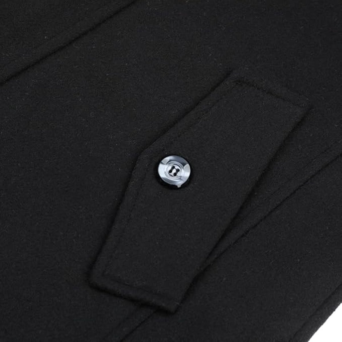 Heren 3/4 Lengte Double-breasted Crombie Overjas Wollen Jas